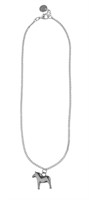 Halsband Dalahäst silver 42cm